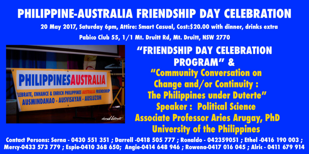 Philippines Australia Friendship Day 2017 on May 20