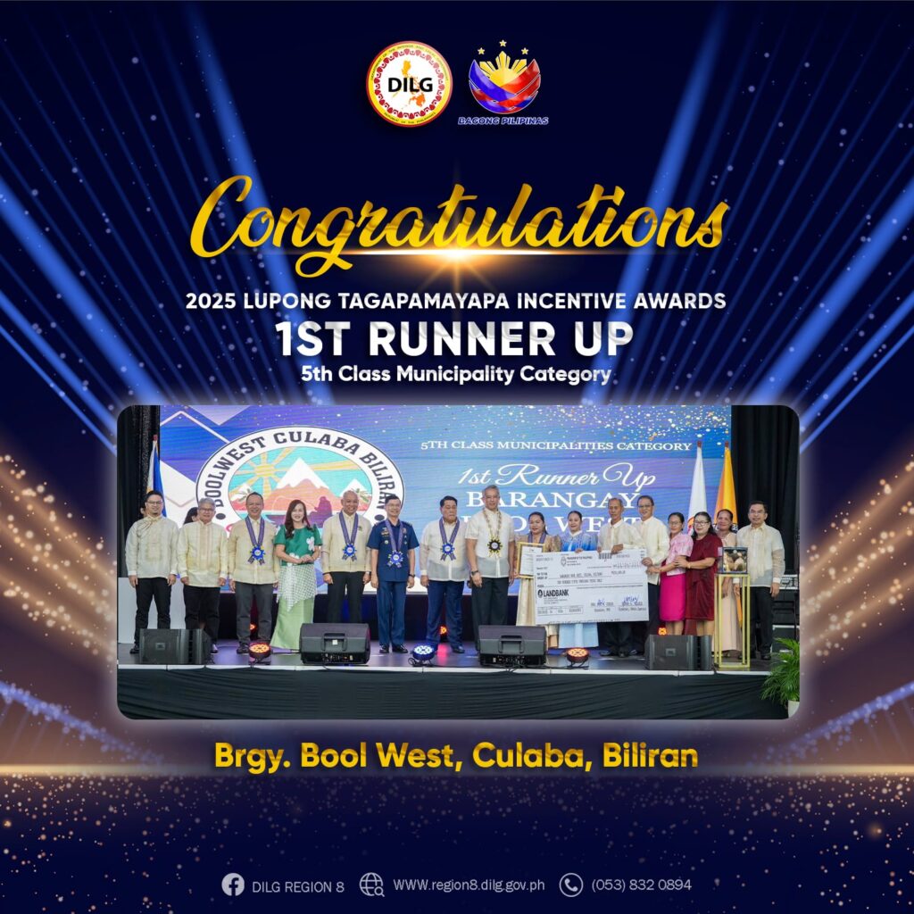 Brgy. Bool West, Culaba, Biliran - 1st Runner-Up - 5th Class Municipality Category - First Runner up - LTIA 2025