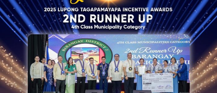 Brgy. Poblacion 2, Babatngon, Leyte - 2nd Runner-Up -4th Class Municipality Category -LTIA 2025