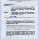 DILG Memorandum Circular 2026-006 Prohibition On The Display