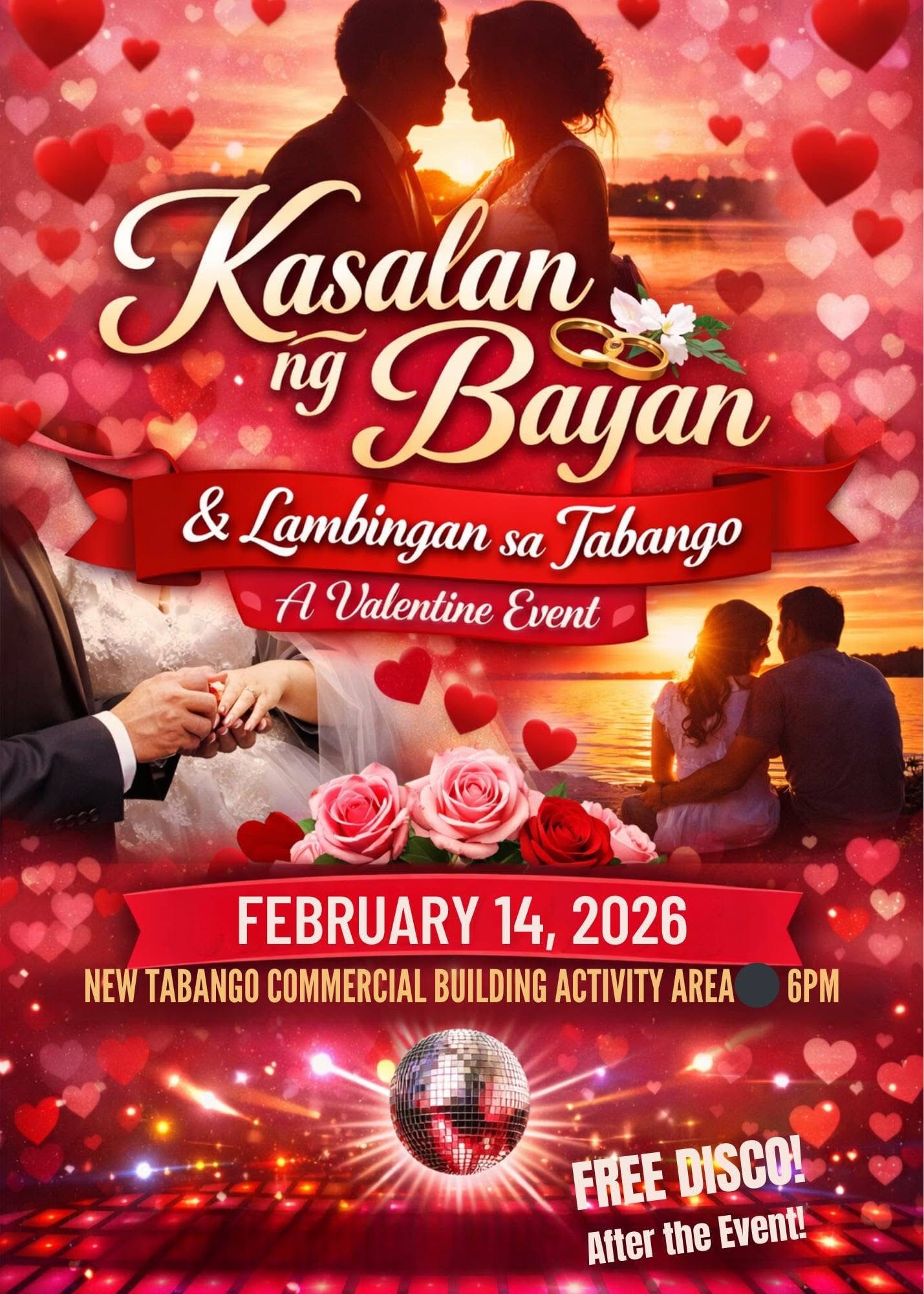 Kasalan ng Bayan at Lambingan sa Tabango on Valentine’s Day 2026