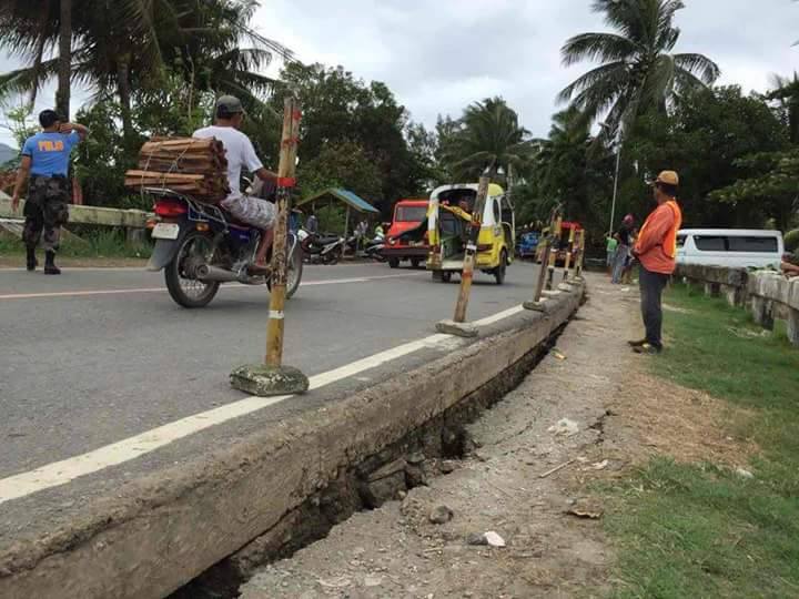 Destructions brought by strong earthquake at Surigao City and its neigboring areas.