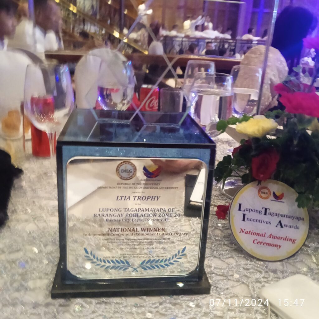 Barangay Pob. Zone 20 of Baybay City Crowned National Champion at 2024 LTIA Awards