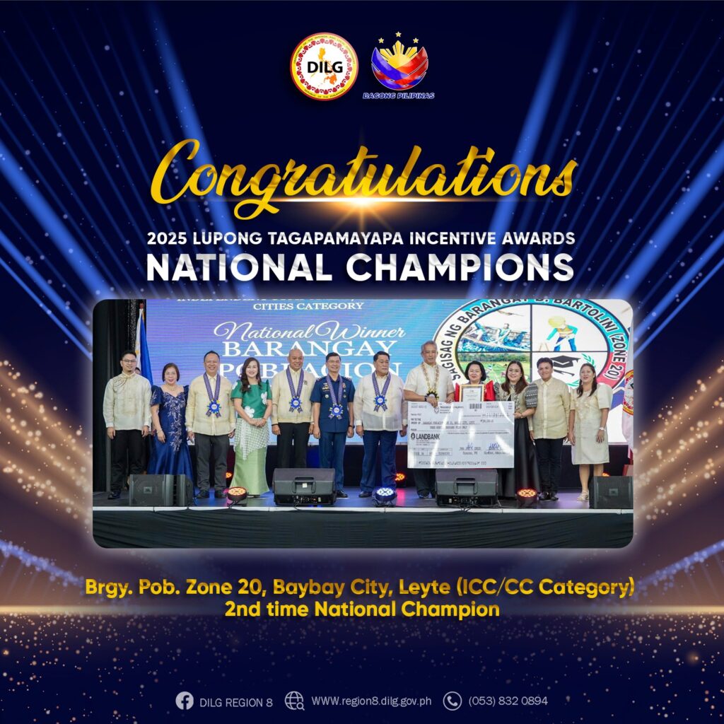 Barangay Pob. Zone 20 of Baybay City Crowned National Champion at 2025 LTIA Awards