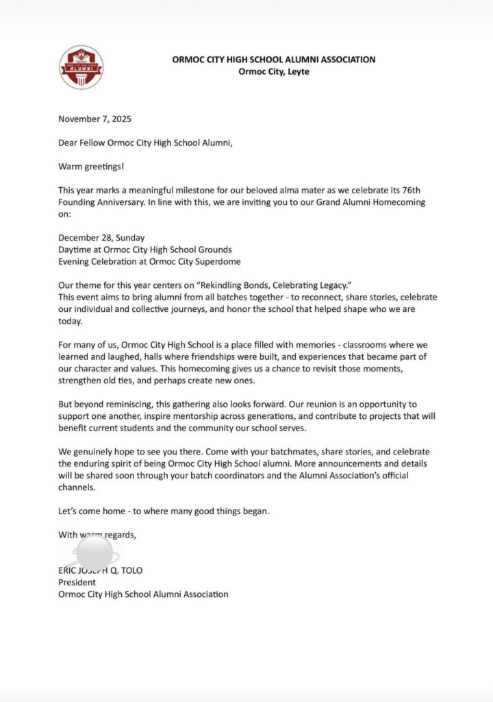 OCHS Alumni event on 28 Dec 2025