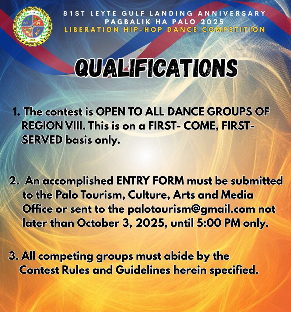 Liberation Hip Hop Dance Competition 2025 to be held on 18 October at Palo, Leyte, Philippines