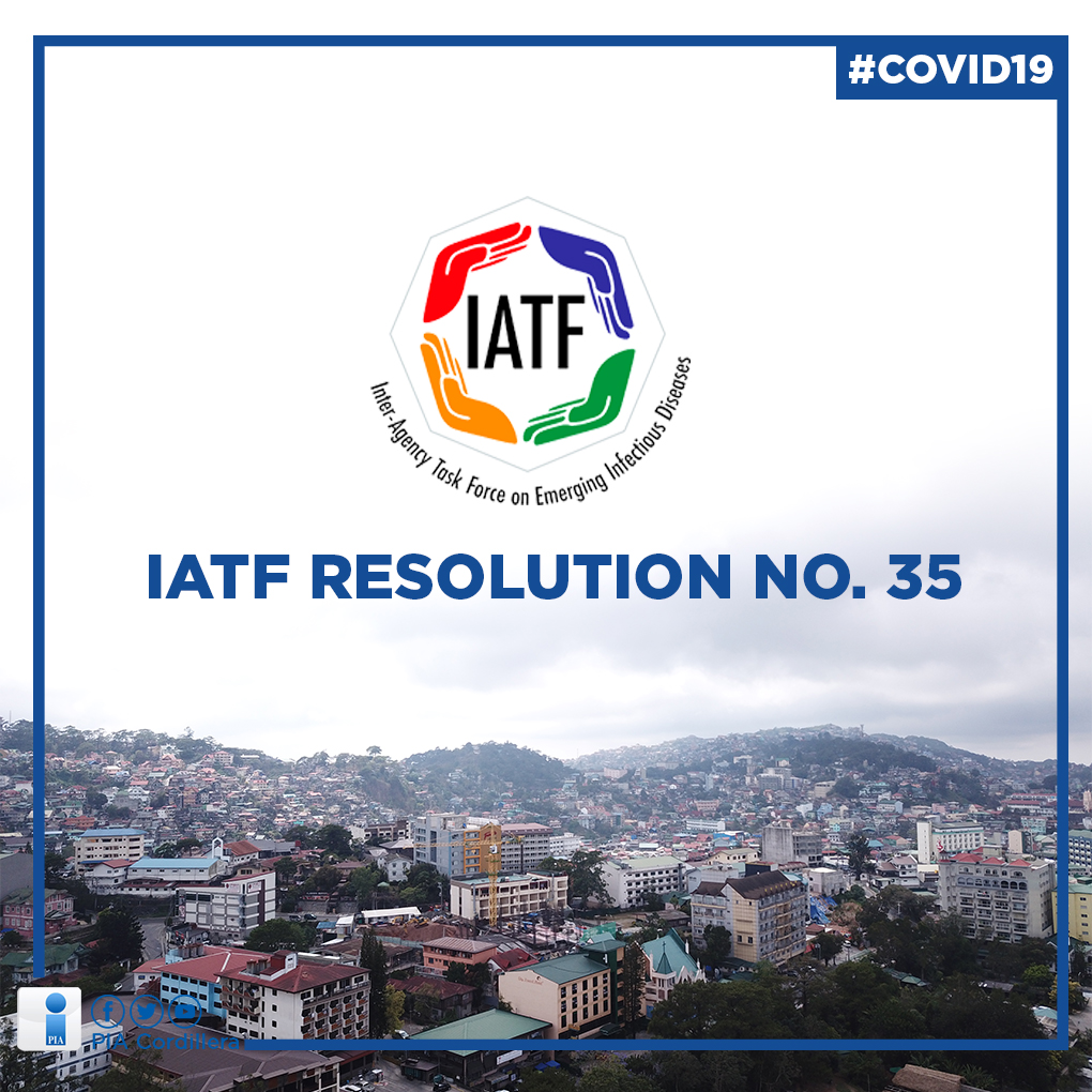 IATF Resolution No. 35 on low-risk, moderate risk and high-risk provinces and cities